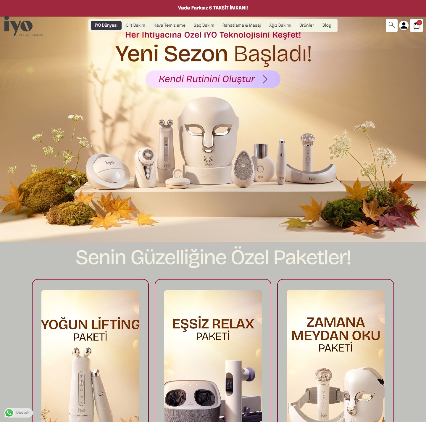 iYO web sitesi ekran görüntüsü