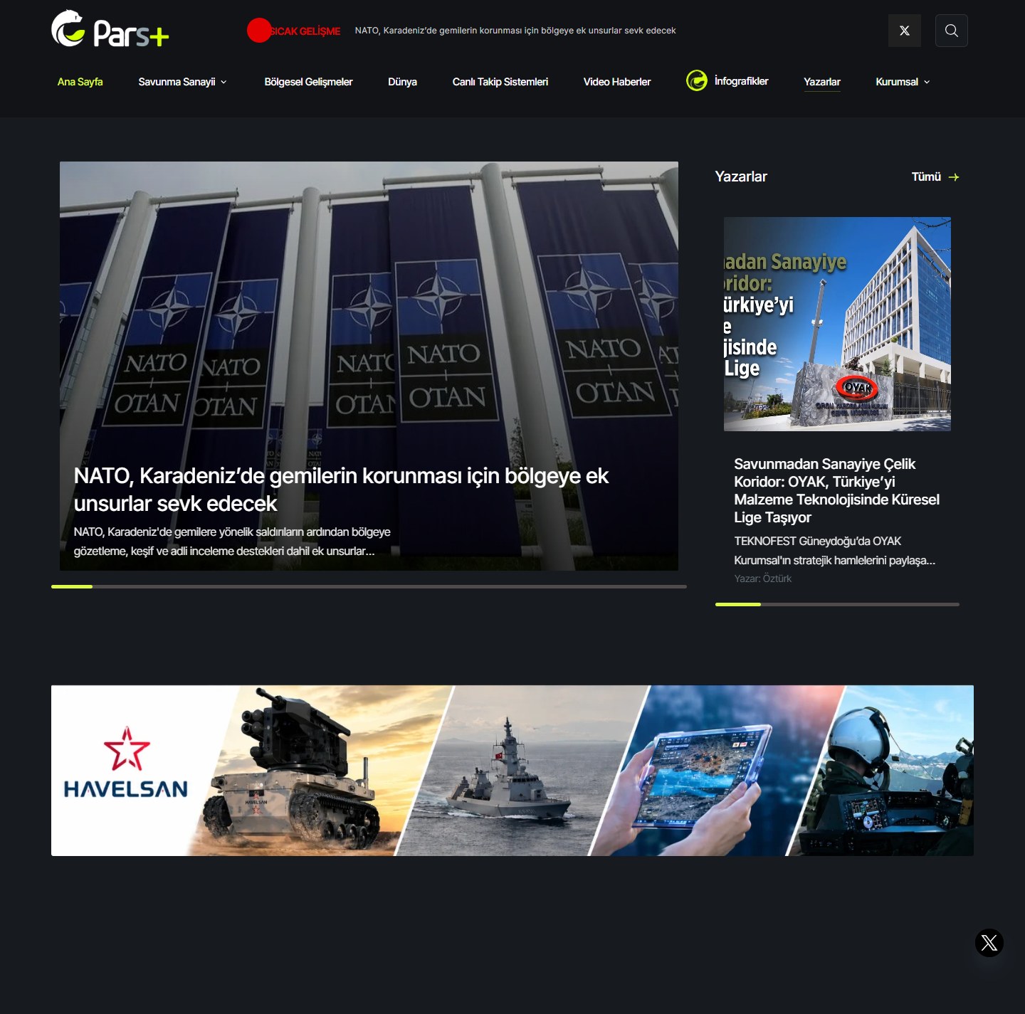 Pars Plus web sitesi ekran görüntüsü