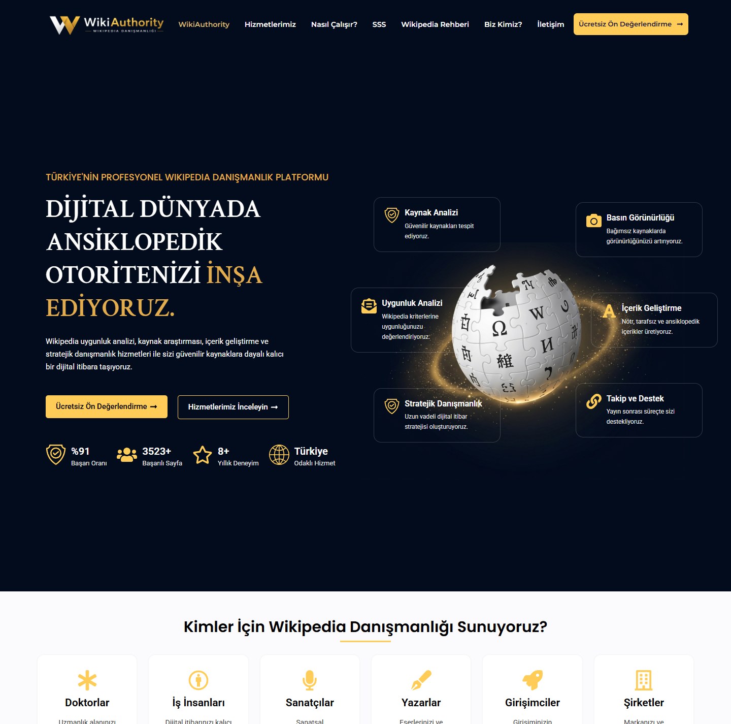 WikiAuthority web sitesi ekran görüntüsü