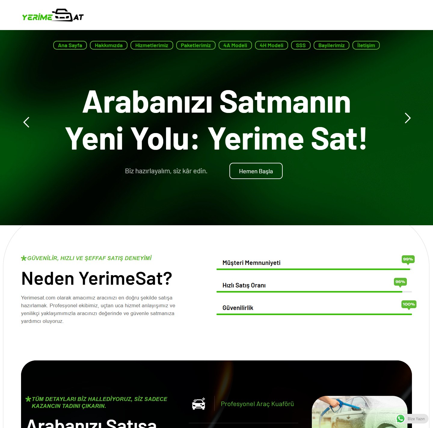 Yerime Sat web sitesi ekran görüntüsü